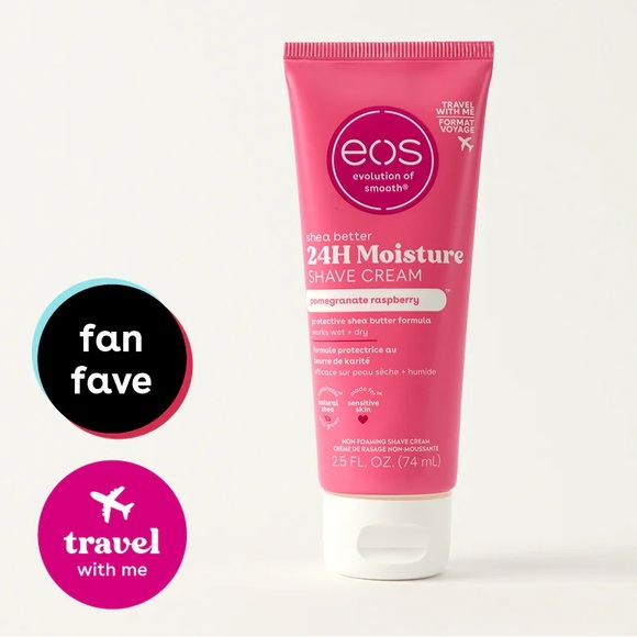 🌻4/$20 EOS Shea Butter Sensitive & Moisture Shave Cream Travel Size New Product - Picture 11 of 15